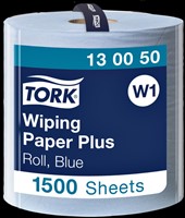 Poetspapier Tork Wiping Plus W1 510m blauw 130050-2