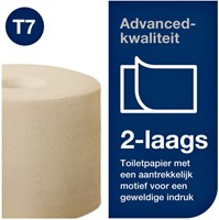 Toiletpapier Tork T7 hulsloos Natural Advanced midsize 2-laags 900vel 472155-3