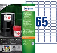 Etiket Avery B7651-50 38x21mm polyethyleen wit 3250stuks-2
