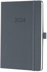Agenda 2024 Sigel Conceptum A5 7dagen/2pagina's donkergrijs