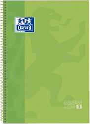 Notitieboek Oxford Classic Europeanbook A4+ 4-gaats lijn 80vel groen