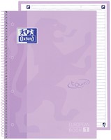 Notitieboek Oxford Touch Europeanbook A4+ 4-gaats lijn 80vel pastel paars-3