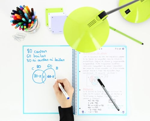 Collegeblok Oxford School A4+ 23-gaats lijn 80vel roze-3