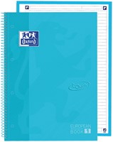 Notitieboek Oxford Touch Europeanbook A4+ 4-gaats lijn 80vel pastel blauw-2