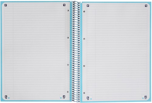 Notitieboek Oxford Touch Europeanbook A4+ 4-gaats lijn 80vel pastel blauw-3