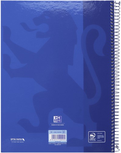 Notitieboek Oxford Classic Europeanbook A4+ 4-gaats lijn 80vel donkerblauw-2