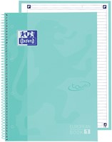Notitieboek Oxford Touch Europeanbook A4+ 4-gaats lijn 80vel pastel mint-2