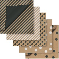 Cadeauzak Special Wrap 12x19cm kraft zwart en wit assorti doos à 1000 stuks-3