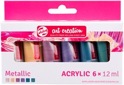 Acrylverf Talens Art Creation Metallic set à 6 kleuren 12ml