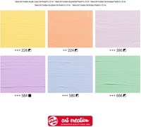 Acrylverf Talens Art Creation Pastel set à 6 kleuren 12ml-2