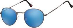 Zonnebril Montana mat staal Revo met blauw glas