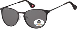 Zonnebril Montana mat zwart met smoke polarized glas