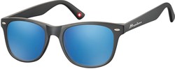 Zonnebril Montana zwart Revo met blauw glas