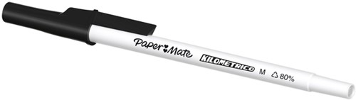 Balpen Paper Mate Kilometrico Recycled medium zwart-2