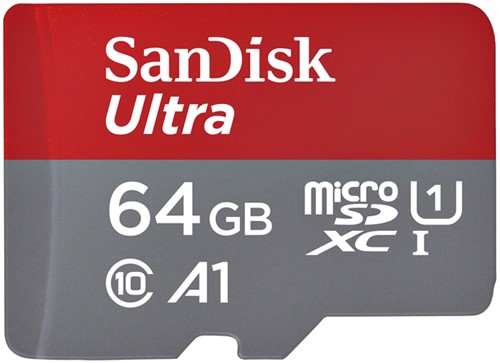 Geheugenkaart Sandisk MicroSDXC Ultra 64GB (140mb/s C10 - SDA UHS-I)
