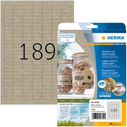 Etiket HERMA 10750 25.4 x 10mm silphie bruin 3780 stuks