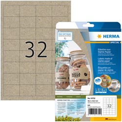 Etiket HERMA 10752 48.3x33.8mm silphie bruin 640stuks