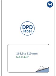Retourlabel DPD IEZZY A4 1.000 vel 161,5x100mm 1000 labels