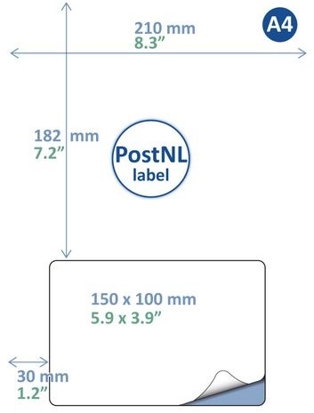 Retourlabel PostNL IEZZY A4 1.000 vel 150x100mm 1000 labels-3