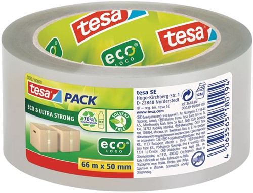 Verpakkingstape Tesa 58297 Eco transparant Ultra strong