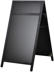 Krijt stoepbord Europel 660x1280mm DELUX zwart