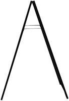 Krijt stoepbord Europel 660x1280mm met top zwart-3