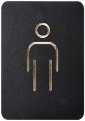 Pictogram Europel man zwart