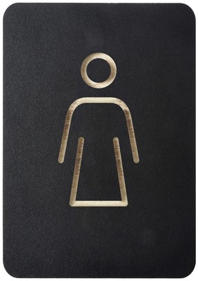 Pictogram Europel vrouw zwart