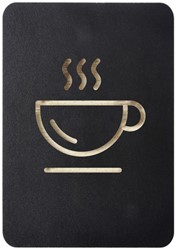 Pictogram Europel koffie zwart