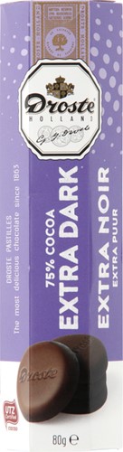 Chocolade Droste pastilles extra puur 80gr