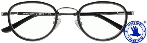 Leesbril I Need You Windsor +2.00 dpt zwart