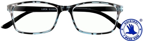 Leesbril I Need You Luca +3.00 dpt blauw
