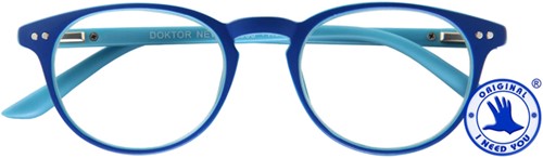 Leesbril I Need You Dokter New +2.50 dpt blauw