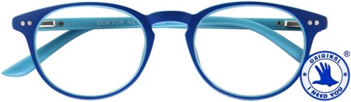 Leesbril I Need You Dokter New +3.00 dpt blauw