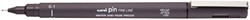 Fineliner Uni-ball Pin 0,1mm donkergrijs
