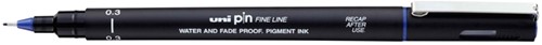 Fineliner Uni-ball Pin 0.3mm blauw