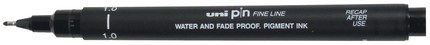 Fineliner Uni-ball Pin 1mm zwart