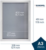 Kliklijst Europel A3 25mm mat wit-3
