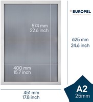 Kliklijst Europel A2 25mm mat wit-2