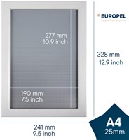 Kliklijst Europel A4 25mm mat wit-2