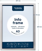 Infokader Europel zelfklevend A3 zilver-3