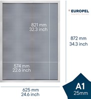Kliklijst Europel A1 25mm mat wit-2