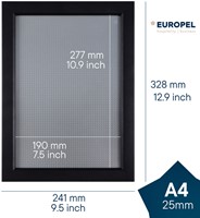 Kliklijst Europel A4 25mm mat zwart-2