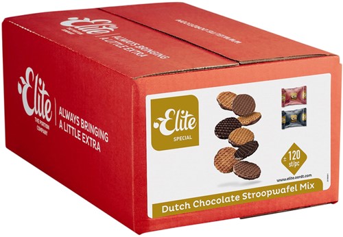 Koekjes Elite Special Dutch chocolate stroopwafelmix 120 stuks-1