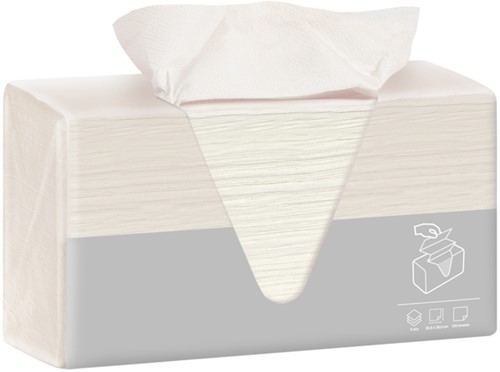 Handdoek Katrin Plus easy pick z-vouw 3laags 20.3x25.5cm 120vel wit-2