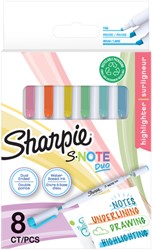 Markeerstift Sharpie S-note Duo blister à 8 kleuren