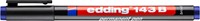 Viltstift edding 143 beitel 1-3mm blauw-2