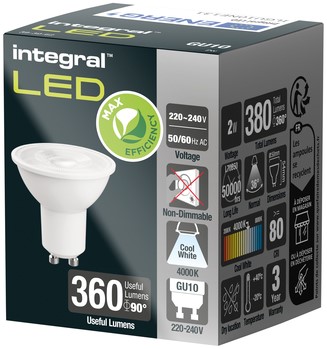 Ledlamp Integral GU10 4000K koel wit 2W 380lumen-2