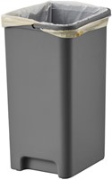 Afvalbak EKO Hana Duo Recycling pedaalemmer 2x10liter grijs wit-1