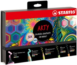 Schrijfwaren STABILO Colorful Arty creative pastel mix in luxe box